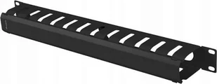 Lanberg Lanberg Organizer Kabli 19''1U z zaślepką typ A czarny - Akcesoria do szaf serwerowych - miniaturka - grafika 1