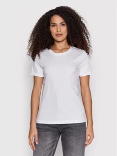Koszulki i topy damskie - Calvin Klein T-Shirt K20K204353 Biały Regular Fit - grafika 1