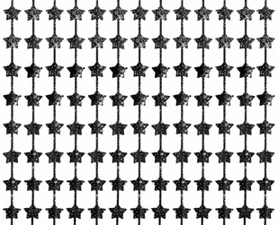 Kurtyna Gwiazdki metaliczna czarna - 100 x 200 cm - Sylwester - miniaturka - grafika 1