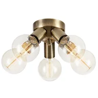 Lampy sufitowe - Ściemnialna lampa sufitowa Mazzo 108553 Markslojd 5-punktowa złota - miniaturka - grafika 1