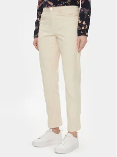 Vila Jeansy Alice 14080816 Beżowy Straight Fit - Spodnie damskie - miniaturka - grafika 1