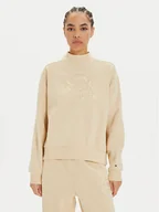 Bluzy damskie - Tommy Hilfiger Bluza Varsity WW0WW43495 Beżowy Relaxed Fit - miniaturka - grafika 1