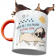 Kubki - Kubek Pomarańczowy z Pieskiem Psem Słodki Prezent z Nadrukiem ze Zdjęciem+ Opakowanie na prezent (wzór 01) - miniaturka - grafika 1