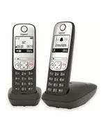 Telefony stacjonarne - Gigaset A690 Duo czarny - miniaturka - grafika 1