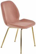 Krzesła - Halmar Welurowe krzesło do salonu glamour K381 - różowy - miniaturka - grafika 1