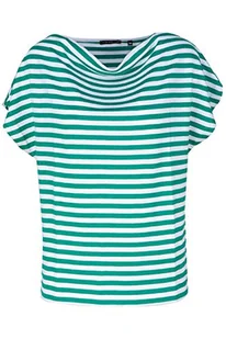#ONE MORE STORY T-shirt damski w paski, Jelly Green 2 Tone, 34 PL - Koszulki i topy damskie - miniaturka - grafika 1