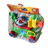 Zabawki do piasku - Słoń do ciagania z zestawem do piasku LAZUR - miniaturka - grafika 1