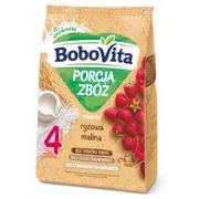 Kaszki dla dzieci - BoboVita Porcja zbóż Kaszka mleczna ryżowa malina po 4 miesiącu 210 g - miniaturka - grafika 1