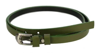 Pasek Damski Skórzany COMPLEX (PL) 15 mm SOCZYSTY ZIELONY Wąski - Paski - miniaturka - grafika 5