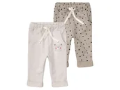 Dresy i komplety dla chłopców - lupilu® Spodnie dresowe niemowlęce z bawełny organicznej, 2 pary (50/56, Brązowy) - miniaturka - grafika 1