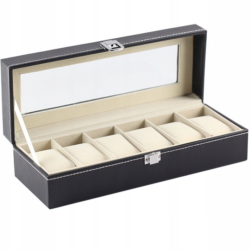 PUDEŁKO ETUI ORGANIZER SZKATUŁKA NA ZEGARKI 6szt