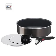 Patelnie - TEFAL INGENIO Easy Plus Patelnia do smażenia 24 cm + pokrywka + uchwyt, nieindukcyjna, powłoka nieprzywierająca, wyprodukowana we Francji L1509002 - miniaturka - grafika 1