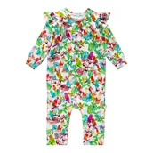 Pajacyki dla niemowląt - Pajac bez stópek, krótki rękaw, Papużki 62 - miniaturka - grafika 1