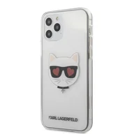 Etui i futerały do telefonów - Karl Lagerfeld Choupette Head Heart - Etui iPhone 12 / iPhone 12 Pro przezroczysty - miniaturka - grafika 1