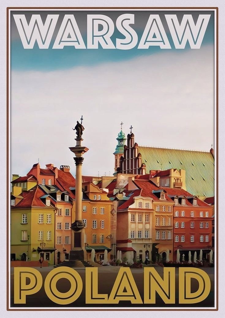 PODKŁADKA POD MYSZ Z Nadrukiem 22x18cm Vintage Warszawa Tekst Prezent
