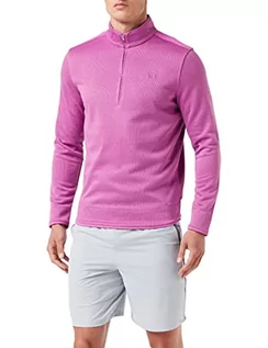 Koszulki męskie - Under Armour męski sweter polarowy 1/2 zamek błyskawiczny rozgrzewany top Optic Purple/Academy/Optic Purple (665) M - grafika 1