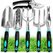Grabie i motyki - ŁOPATKA ogrodowa CHWASTOWNIK PAZURKI SEKATOR NARZĘDZIA OGRODNICZE ZESTAW 6 - miniaturka - grafika 1
