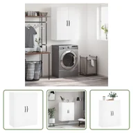 Szafki do salonu - The Living Store Szafka ścienna biała 69,5x34x90 cm Materiał drewnopochodny - miniaturka - grafika 1