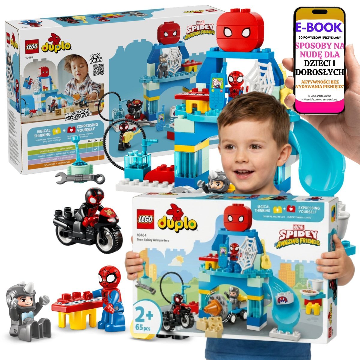LEGO DUPLO Kryjówka Pajęczej Drużyny 10464 Superbohaterowie + E-BOOK-3