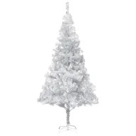 Choinki - vidaXL Lumarko Sztuczna choinka ze stojakiem, srebrna, 240 cm, PET 329188 - miniaturka - grafika 1