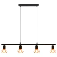 Lampy sufitowe - Czarno-miedziana lampa wisząca nad stół - EX136-Orvax - miniaturka - grafika 1