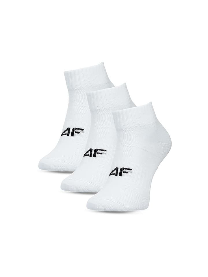 4F Skarpety (3 pary) w kolorze białym