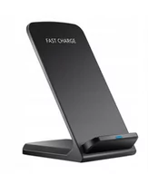 Ładowarki do telefonów - Ładowarka Indukcyjna Q800 10W na stojaku (czarna) - miniaturka - grafika 1