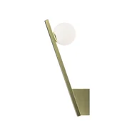 Lampy ścienne - Elegancki kinkiet z białym kloszem MOD175WL-01G z serii KAZIMIR - miniaturka - grafika 1