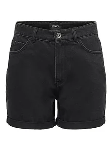 ONLY Spodenki damskie ONLVega Life HW Mom, czarny denim, S - Spodenki damskie - miniaturka - grafika 1