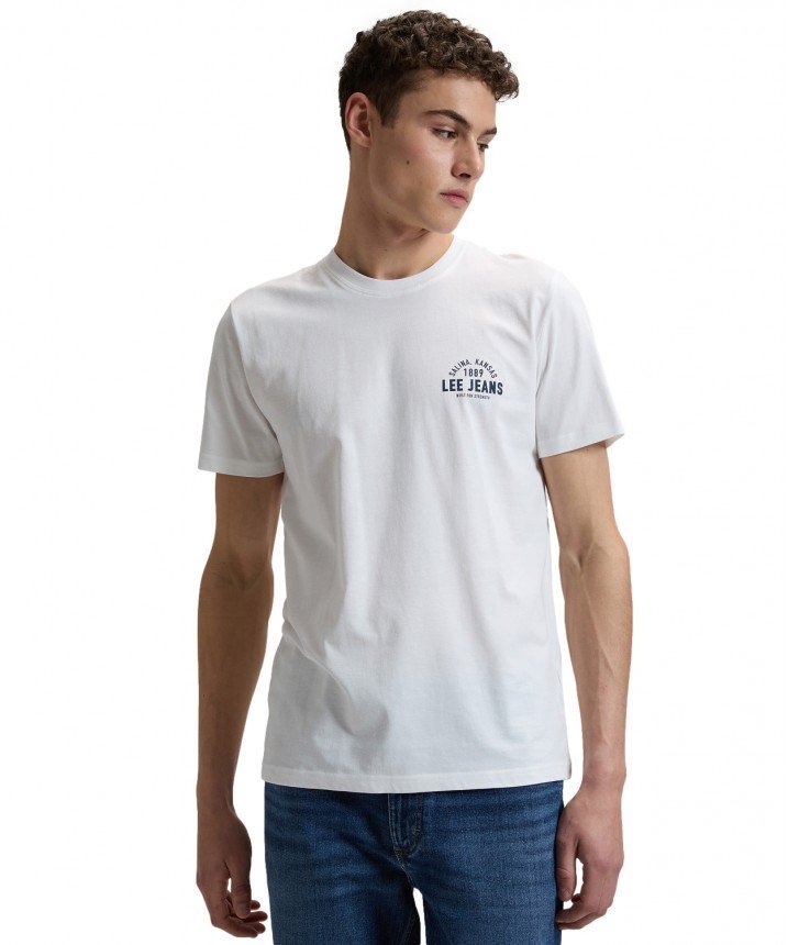 MĘSKA KOSZULKA LEE SMALL LOGO TEE BRIGHT WHITE 112376519