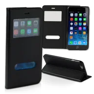 Etui i futerały do telefonów - Etui na telefon iPhone 6 6S czarne Bookstyle Case imitacja skóry DrachenLeder OME100S - miniaturka - grafika 1