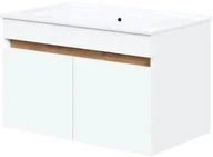 Szafki łazienkowe - Szafka pod umywalkę FIGARO 2D 80cm biała HALMAR - miniaturka - grafika 1