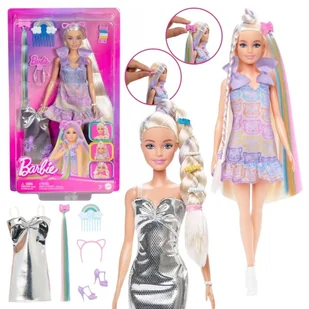 Barbie Zabawa Włosami Zestaw Fryzjerski Lalka Stylistka + Akcesoria 3+ - Lalki dla dziewczynek - miniaturka - grafika 1