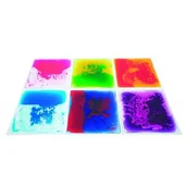 Zabawki sensoryczne - Sensoryczne płytki podłogowe dla dzieci AMAYA, kwadratowe 30x30 cm, 6 szt. - miniaturka - grafika 1