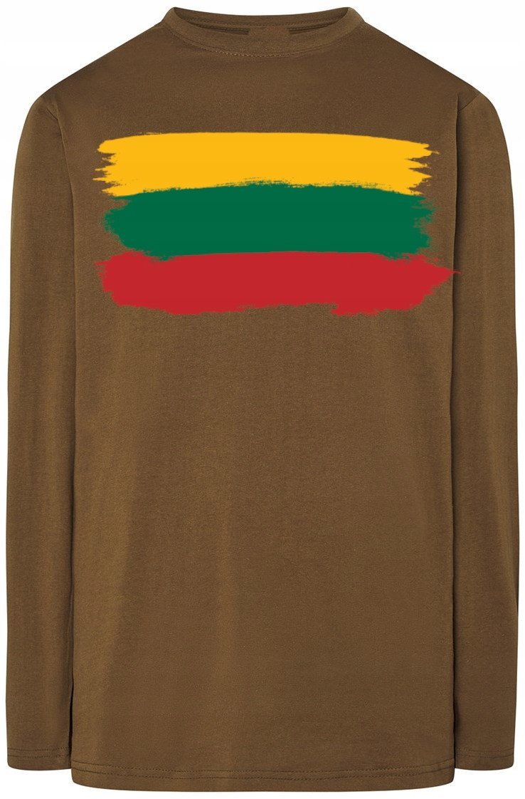 Litwa Męska Modna Flaga Longsleeve Rozm.L