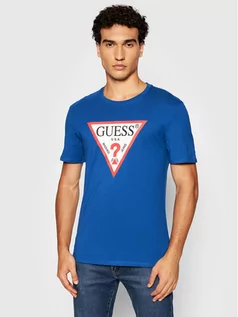 Koszulki męskie - GUESS T-Shirt Original Logo M1RI71 I3Z11 Granatowy Slim Fit - grafika 1