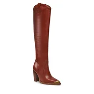 Kozaki damskie - Kozaki Bronx High boots 14165-JJ Brązowy - miniaturka - grafika 1