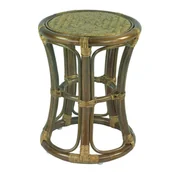 Taborety i hokery - Rattaneo Coral t43 taboret oliwka rattan maturalny - miniaturka - grafika 1