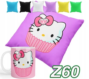 ZESTAW KUBEK + POSZEWKA Z NADRUKIEM HELLO KITTY PREZENT KOTEK + IMIĘ - Gadżety dla niej i dla niego - miniaturka - grafika 1