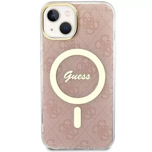 Guess GUHMP14SH4STP iPhone 14 6.1" różowy/pink hardcase 4G MagSafe - Etui i futerały do telefonów - miniaturka - grafika 3