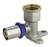 Łączniki, trójniki, kształtki - Pex Kolano zaciskowe naścienne 20 mm x 1/2" Radopress - miniaturka - grafika 1