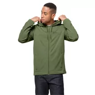 Kurtki męskie - Męska kurtka polarowa Jack Wolfskin WALDSEE HOODED JKT M greenwood - S - miniaturka - grafika 1