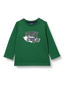 GANT Baby-Jungen D1. Driving Dog LS T-Shirt koszula, Forest Green, 68 - Bluzki dla niemowląt - miniaturka - grafika 1