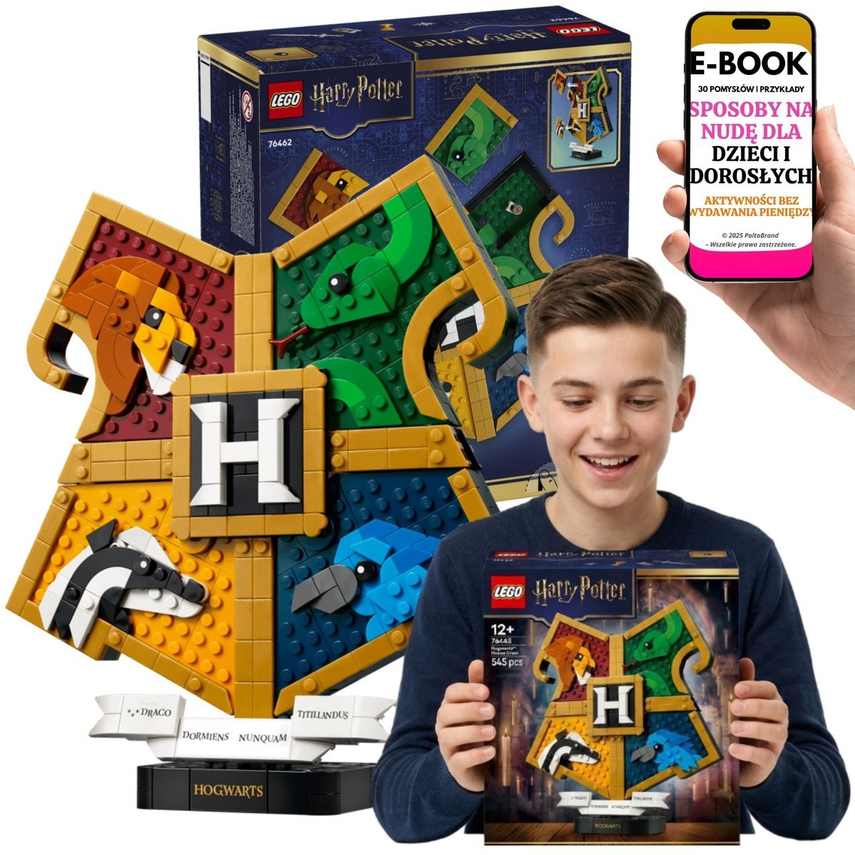 LEGO Harry Potter 76462 Herb Hogwartu Prezent Dla Fana + E-BOOK-3