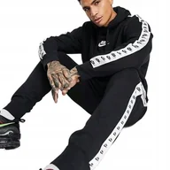 Dresy męskie - NIKE DRES MĘSKI KOMPLET BLUZA+ SPODNIE BAWEŁNA CIEPŁY DM6838 CZARNY r. XXL - miniaturka - grafika 1
