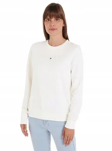 TOMMY HILFIGER BLUZA DAMSKA TJW REG TONAL LINEAR CREW ECRU r.XS - Bluzy damskie - miniaturka - grafika 1