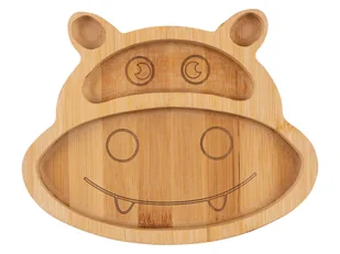 Wenko Bambusowa tacka/talerzyk dziecięcy Hipopotam - Miseczki i talerzyki dla dzieci - miniaturka - grafika 1