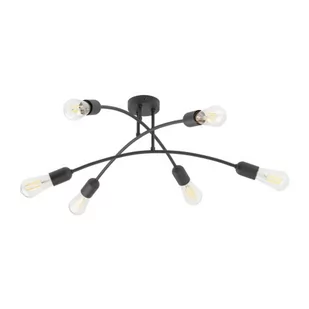 Helix lampa sufitowa 6-punktowa czarna 4679 - Lampy sufitowe - miniaturka - grafika 1