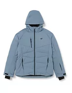 Kurtki męskie - 4F Męska kurtka narciarska Kumn007 Jeans, dżinsowy niebieski, XXXL, dżinsowy niebieski - miniaturka - grafika 1