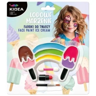 Farbki do twarzy lodowe marzenie 9 kolorów KIDEA - DERFORM - Zabawki kreatywne - miniaturka - grafika 1
